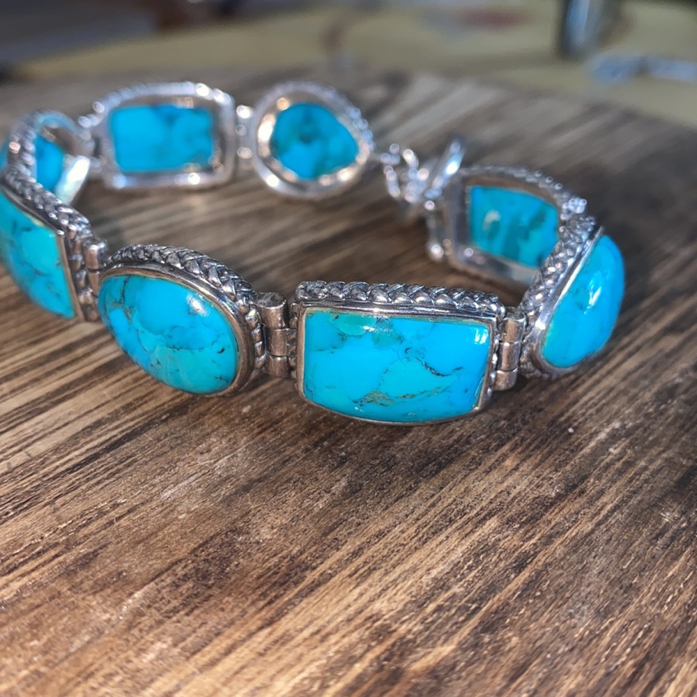 BARSE——Beautiful large Turquoise bracelet.  7-1/2” - Picture 3 of 12